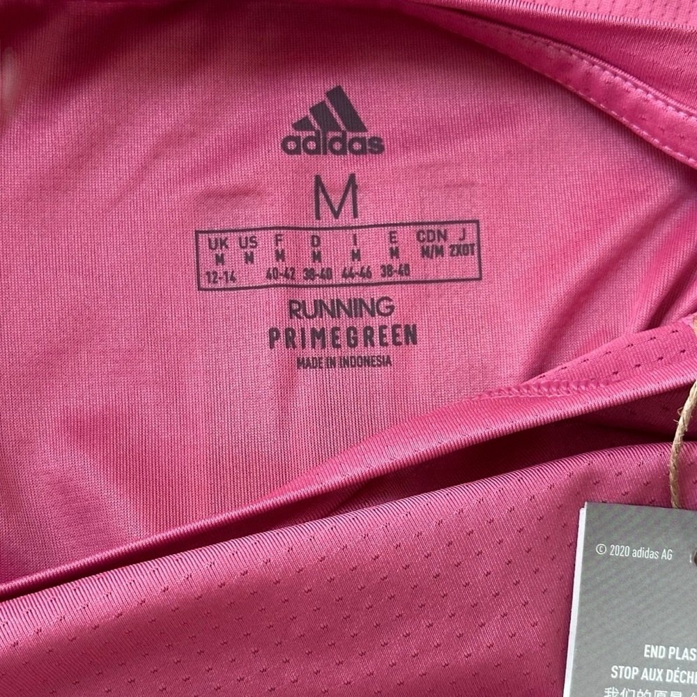Adidas NWT Primegreen Running Tank Top Womens M Pink Sleeveless Activewear - Picture 4 of 6